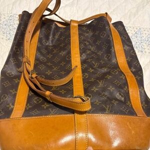 Designer Authentic Louie Vuitton Leather Carry On